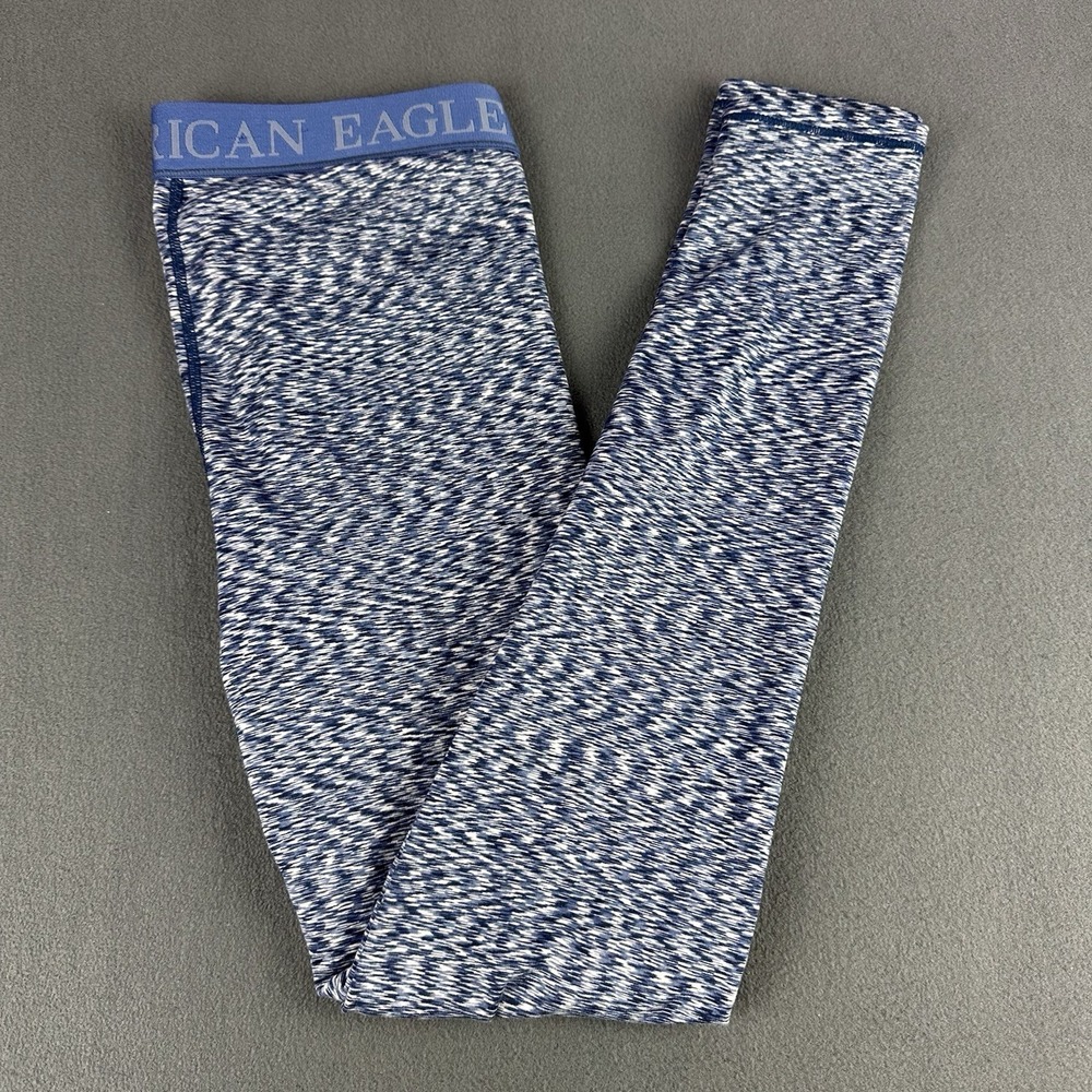 American Eagle Amazingly Soft High Rise Leggings Blue/white Heathered Small